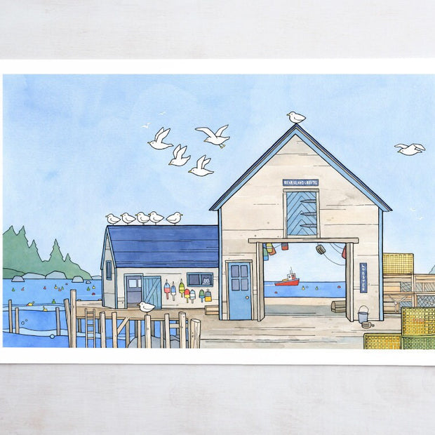 Lobster Fishing Dock Maine Fishing Town