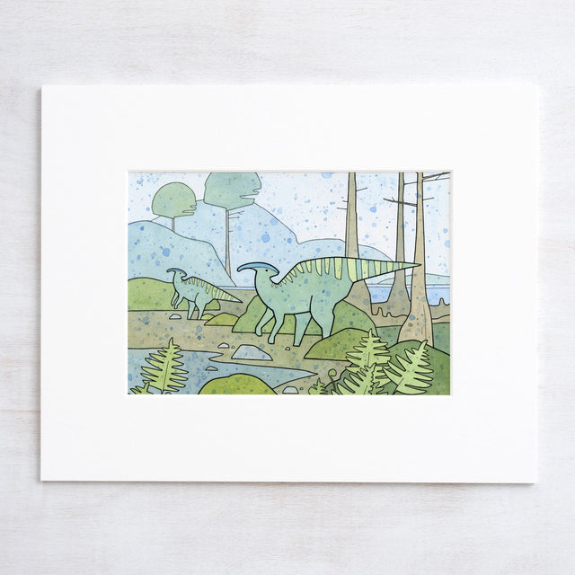 Parasaurolophus Duck-Billed Dinosaur Print