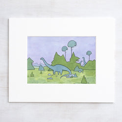 Diplodocus Dinosaur Nursery Print