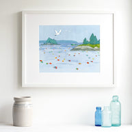 Maine Lobster Buoy Seascape Print