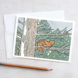 Pine Marten Winter Card Set