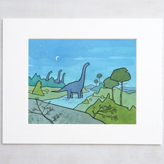 Brachiosaurus Dinosaur Print