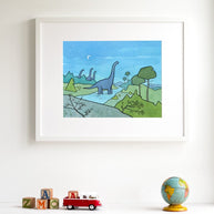 Brachiosaurus Dinosaur Print