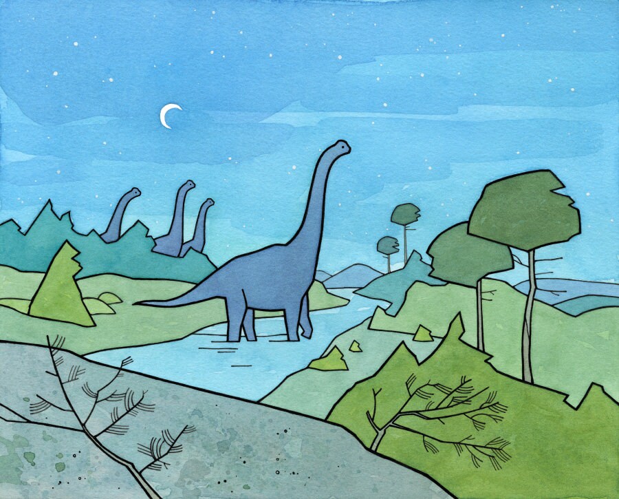 Brachiosaurus Dinosaur Print