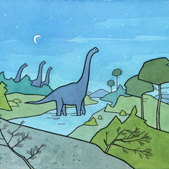 Brachiosaurus Dinosaur Print