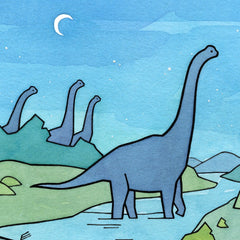Brachiosaurus Dinosaur Print