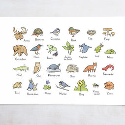 Woodland Alphabet Print