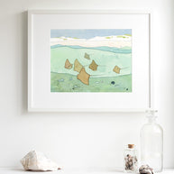 Cownose Stingray Print