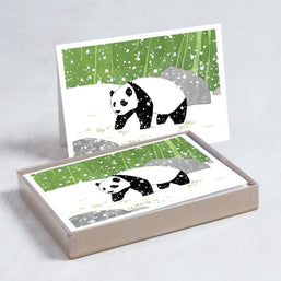 Panda in Snow Card Set