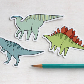 Dinosaur Sticker Set 3 Die Cut Stickers
