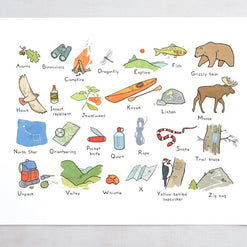 Camping ABC Chart Print
