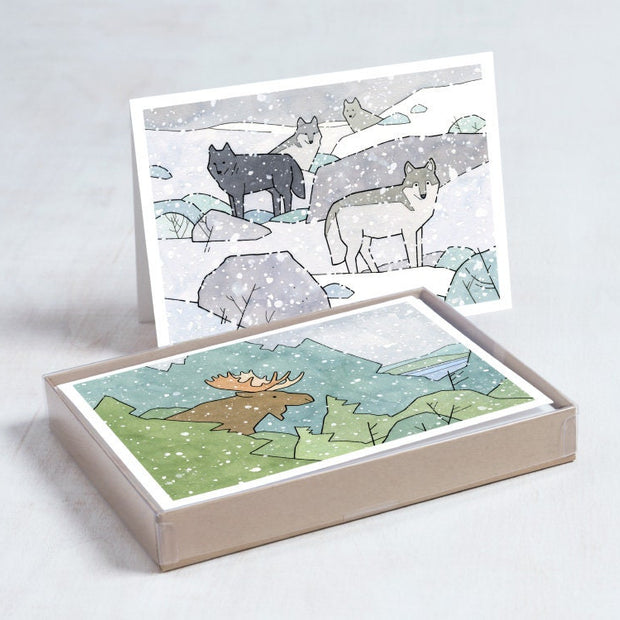 Animal Mixed Christmas Card Set III