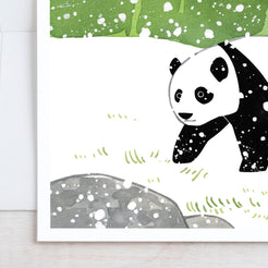 Panda in Snow Card