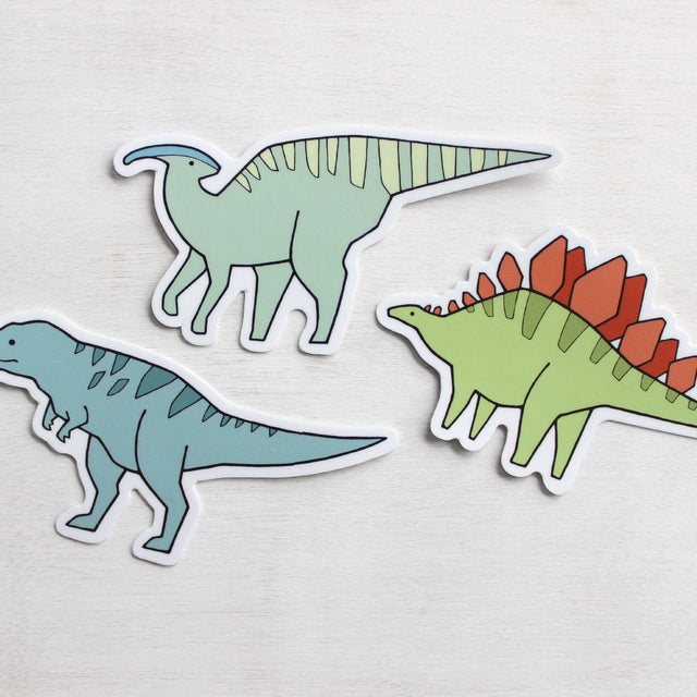 Dinosaur Sticker Set 3 Die Cut Stickers
