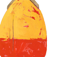 Lobster Buoy Nautical Art Print: Yellow and Red