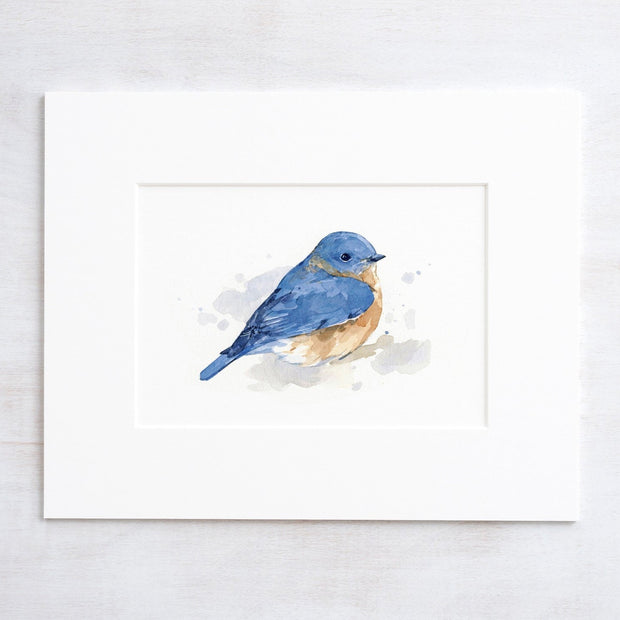 Bluebird Watercolor Print