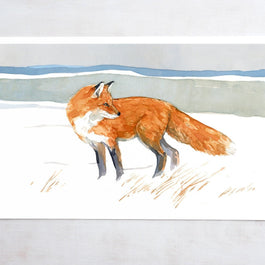 Red Fox Watercolor Print
