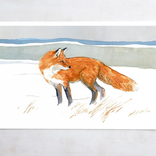 Red Fox Watercolor Print