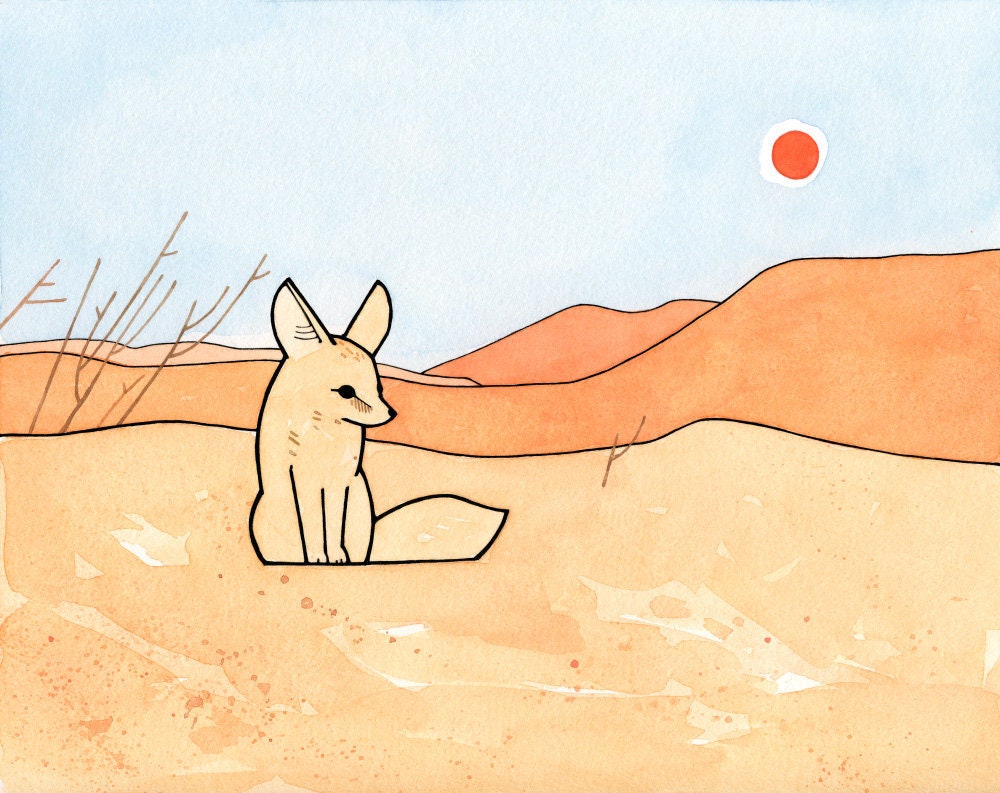 Fennec Fox Art Print
