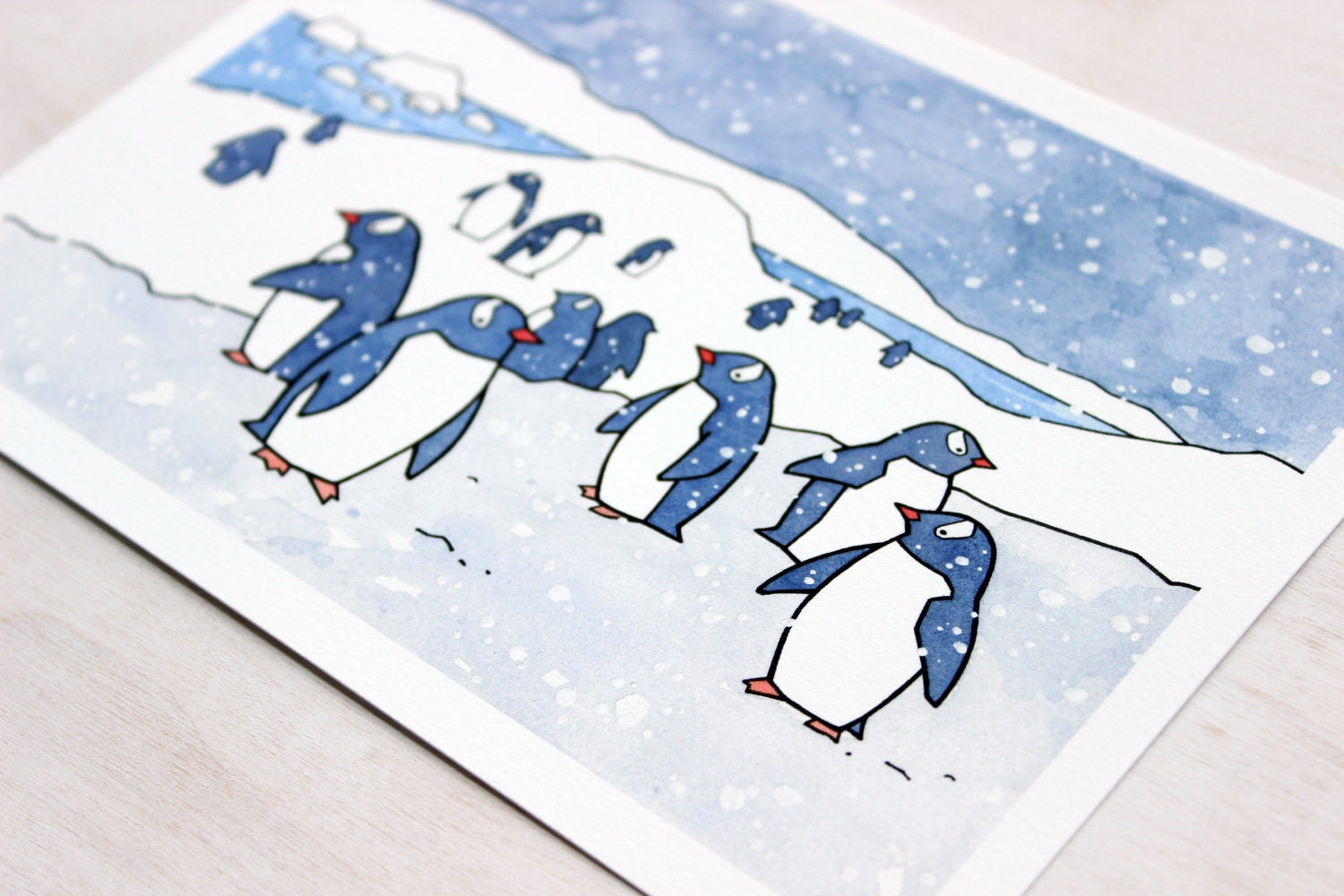 Gentoo Penguins Art Print