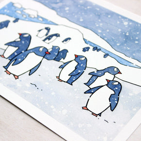 Gentoo Penguins Art Print