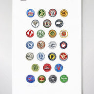 Bottlecaps Alphabet Print