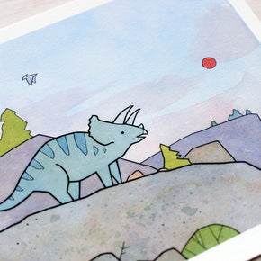 Triceratops Print
