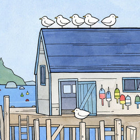 Lobster Dock Art Print