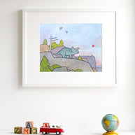 Triceratops Print