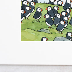 Puffin Colony Print I