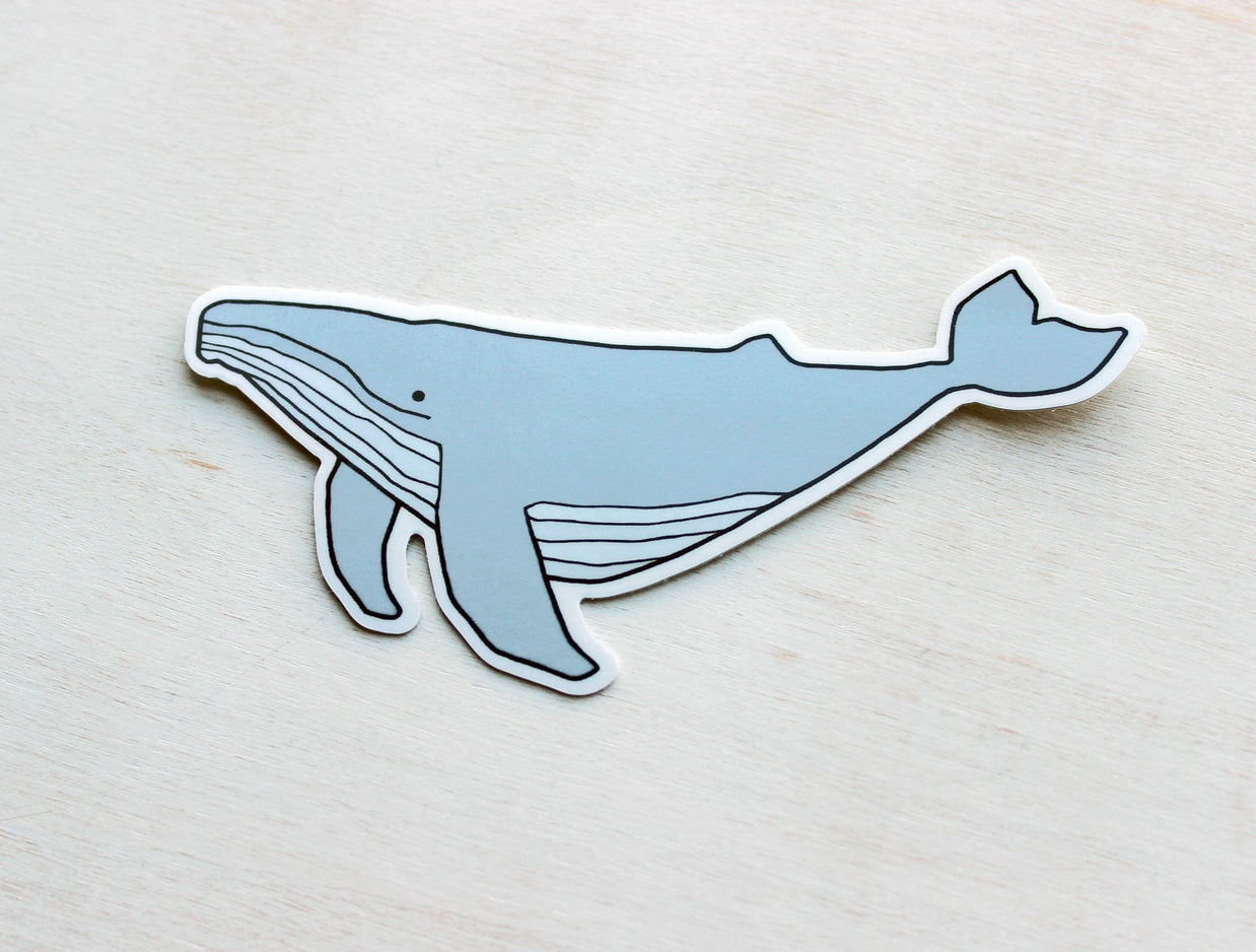 Humpback Whale Sticker: Waterproof Vinyl Ocean Art Decal