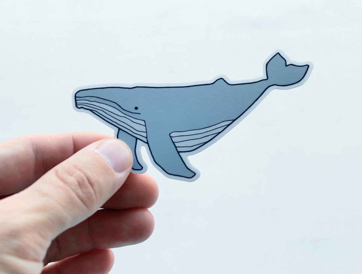 Humpback Whale Sticker: Waterproof Vinyl Ocean Art Decal