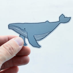 Humpback Whale Sticker: Waterproof Vinyl Ocean Art Decal