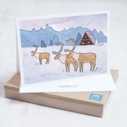Reindeer Christmas Card Set