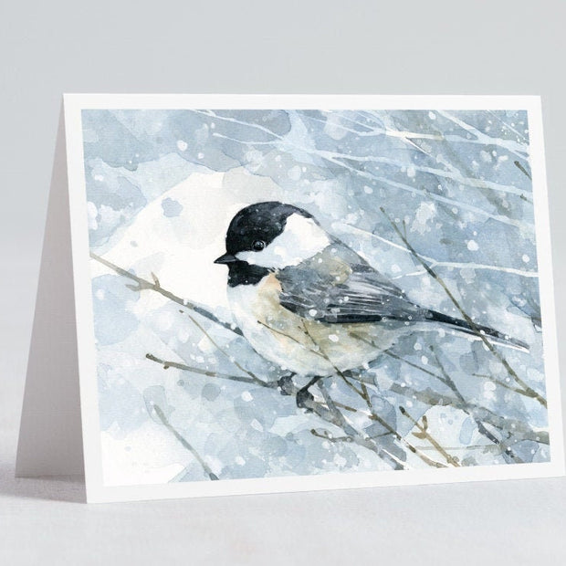 Chickadee Snow Card Set