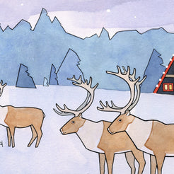 Reindeer Christmas Card Set