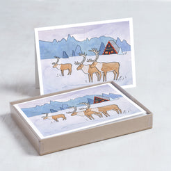 Reindeer Christmas Card Set