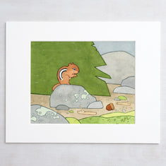 Chipmunk Woodland Print