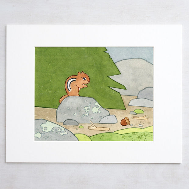 Chipmunk Woodland Print