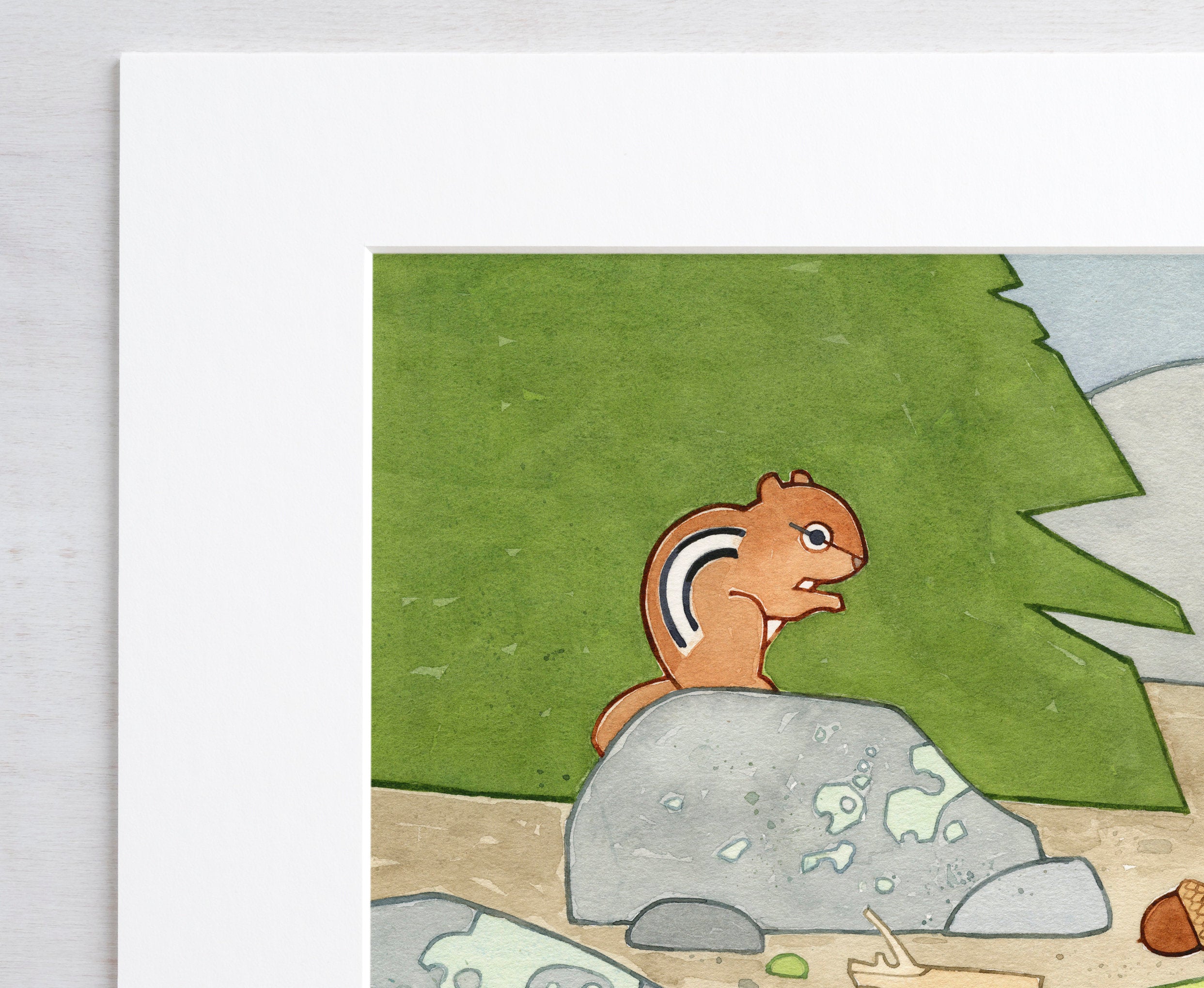 Chipmunk Woodland Print