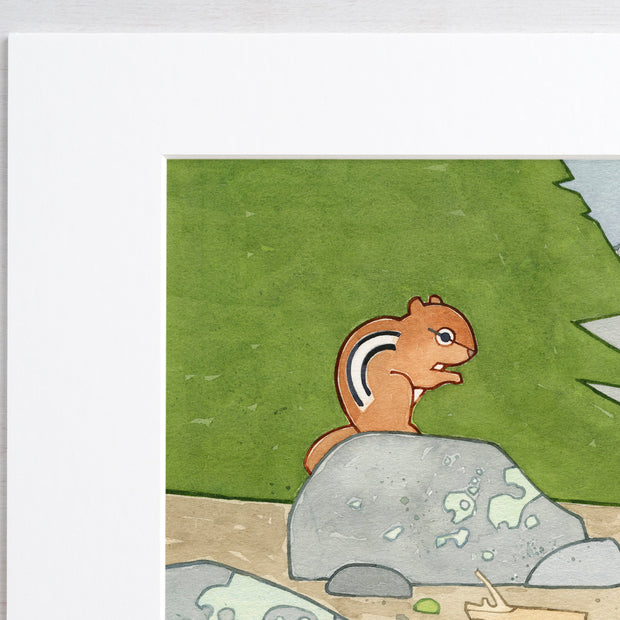 Chipmunk Woodland Print