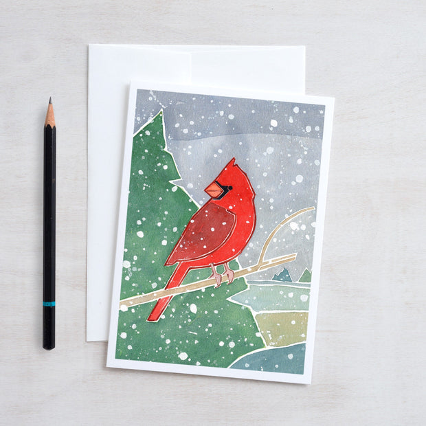 Cardinal Christmas Card