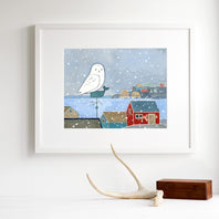 Snowy Owl Coastal New England Print