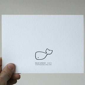 Whales Christmas Night Card
