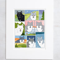 Wolf Pack Art Print