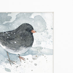 Junco in Snow Art Print