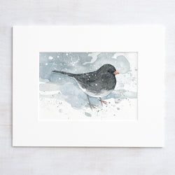 Junco in Snow Art Print