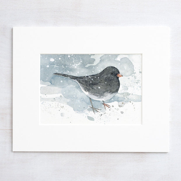 Junco in Snow Art Print