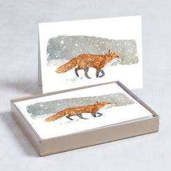 Fox in Snow Card Set