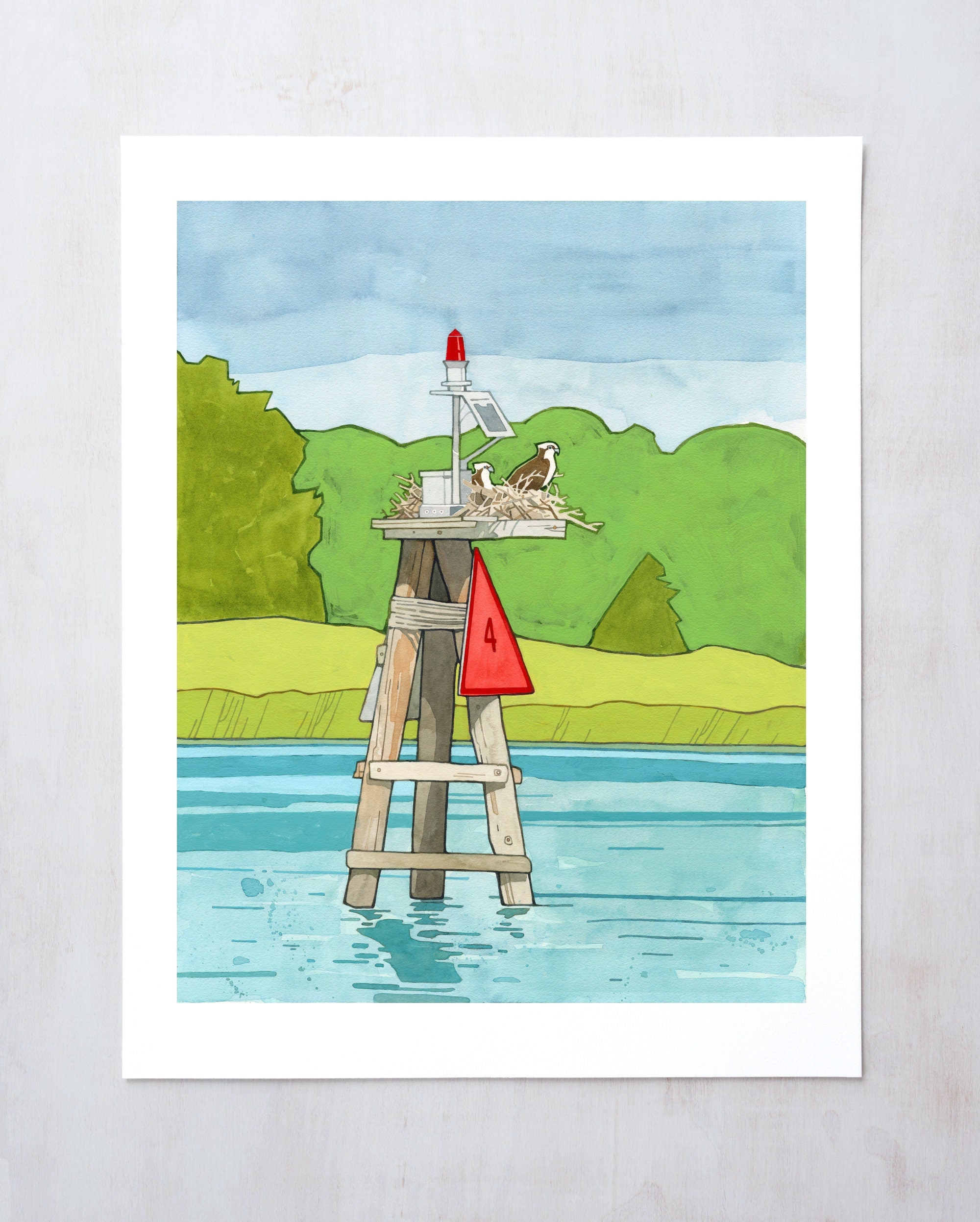 Osprey Nest Channel Marker Print